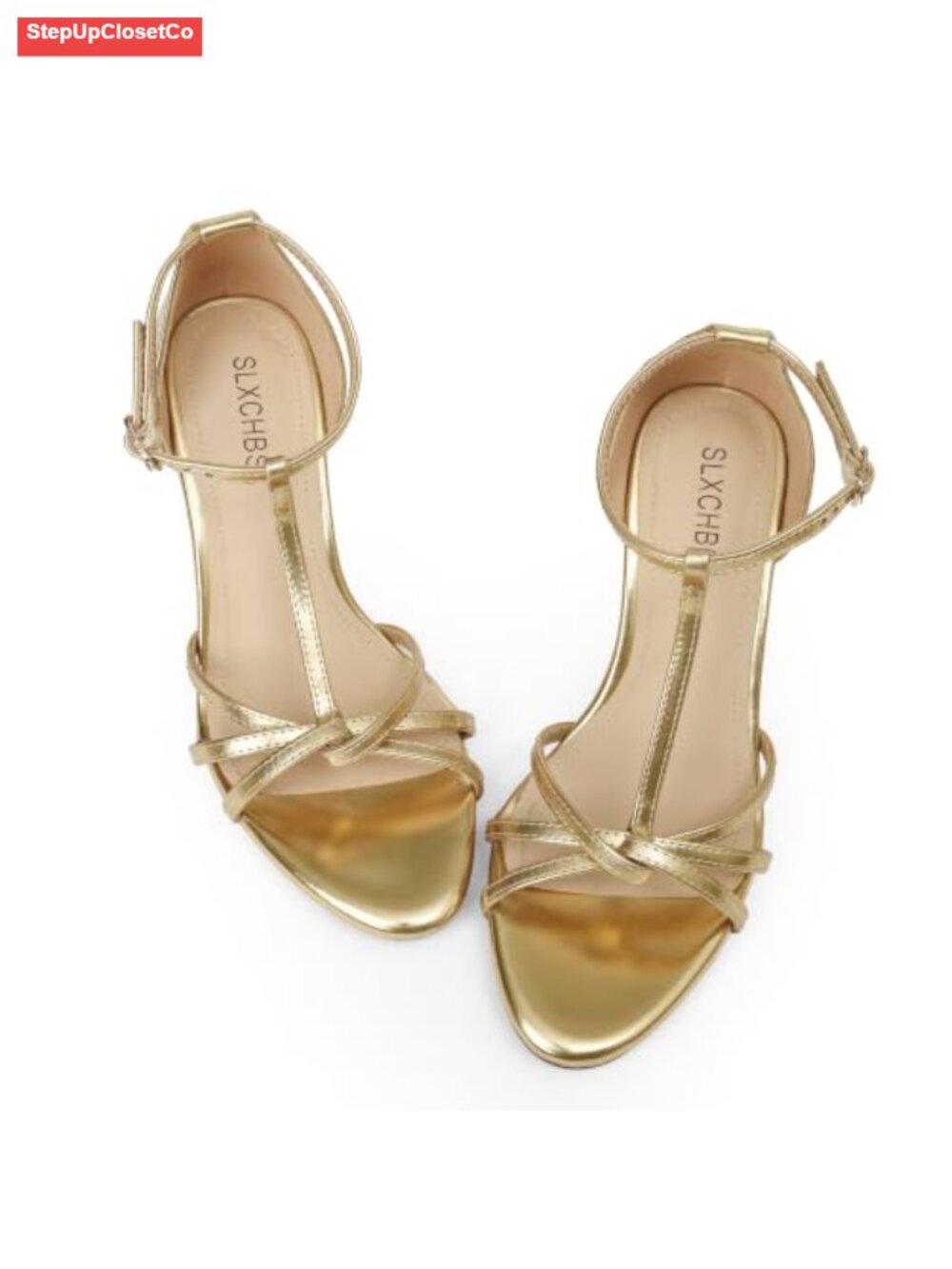 Women T-Strap Open Toe Kitten Heel Sandals 3 Inch - Picture 4 of 6